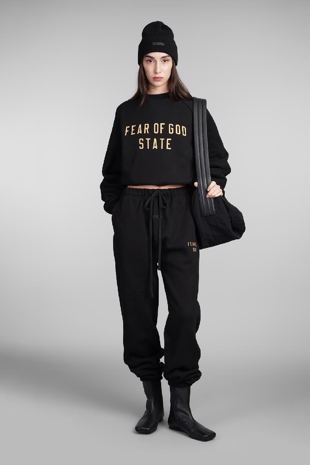 Deliberti Fear of God Essentials Pantalone in cotone nero cod. 409703 - Deliberti The Luxury Shopping Vendite stagionali