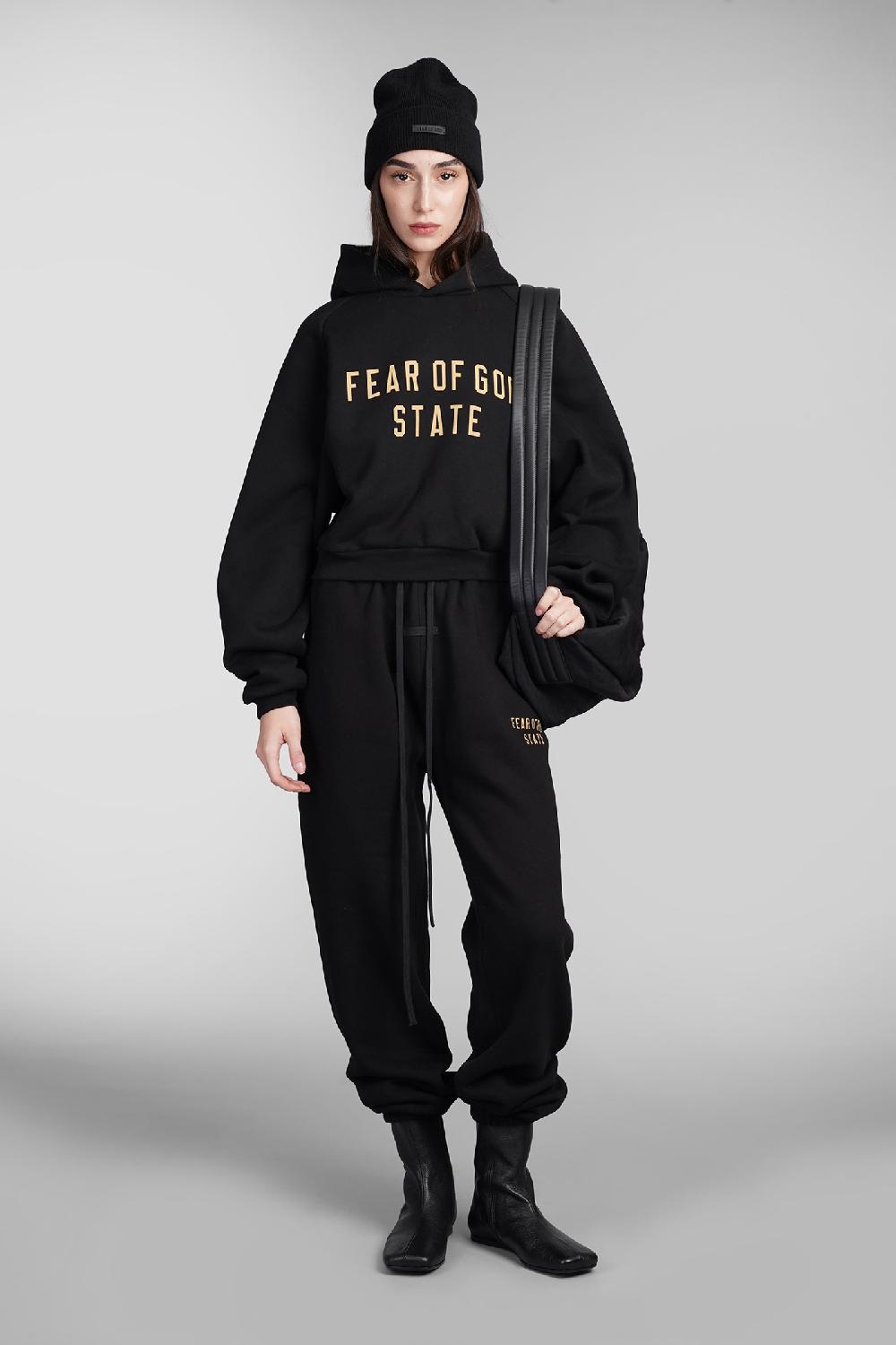 Deliberti Fear of God Essentials Felpa in cotone nero cod. 409707 - Deliberti The Luxury Shopping Offerta Pasqua