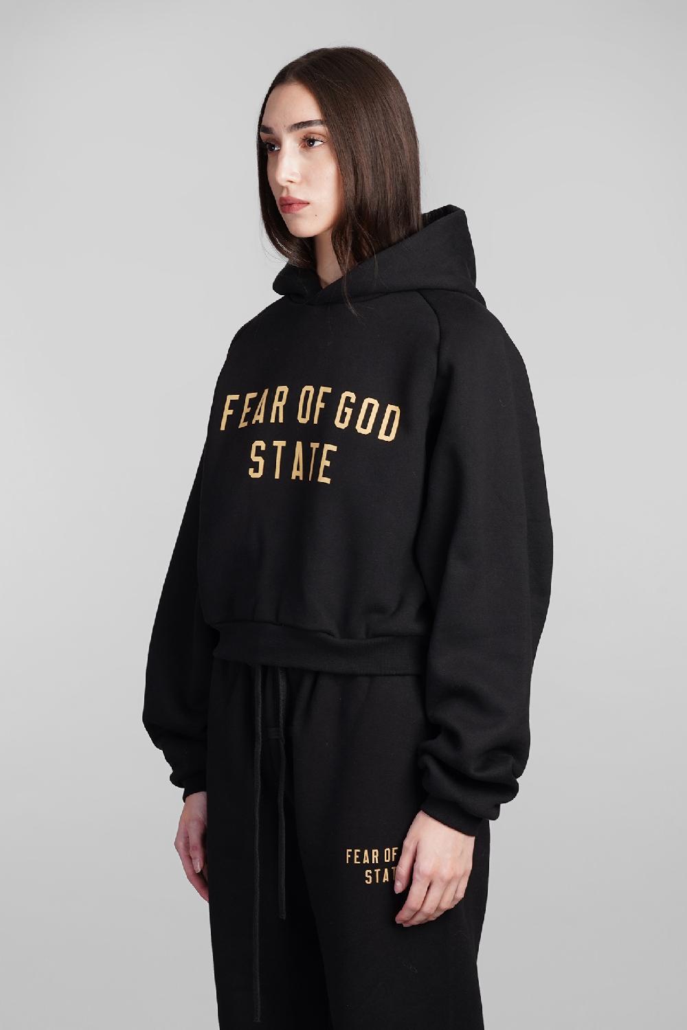 Deliberti Fear of God Essentials Felpa in cotone nero cod. 409707 - Deliberti The Luxury Shopping Offerta Pasqua
