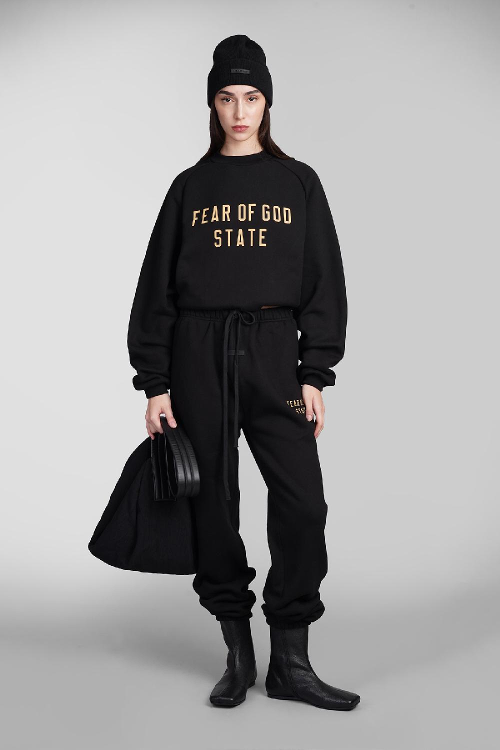 Deliberti Fear of God Essentials Felpa in cotone nero cod. 409709 - Deliberti The Luxury Shopping Offerta Giorno del Papà