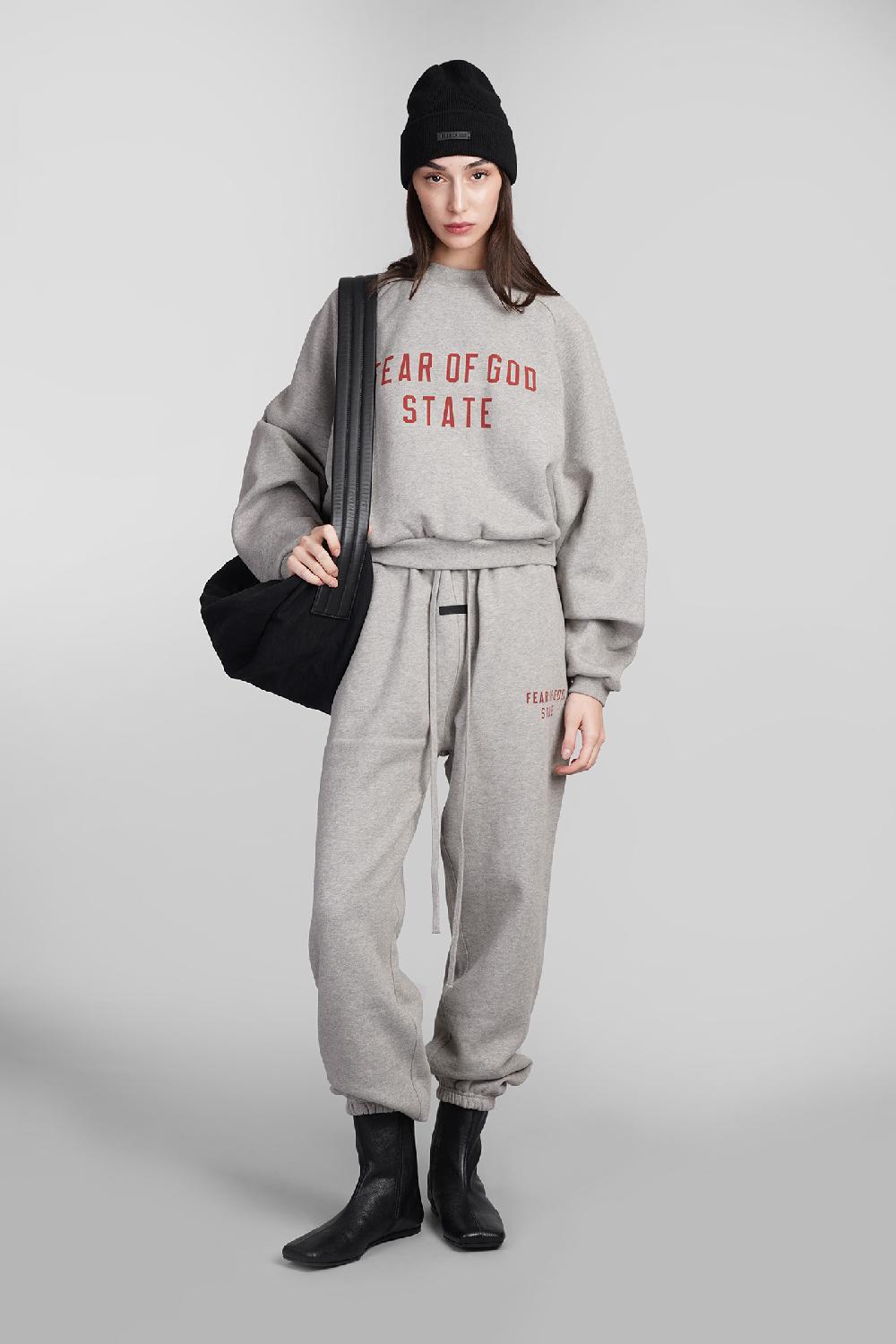 Deliberti Fear of God Essentials Felpa in cotone grigio cod. 409710 - Deliberti The Luxury Shopping Offerta San Valentino