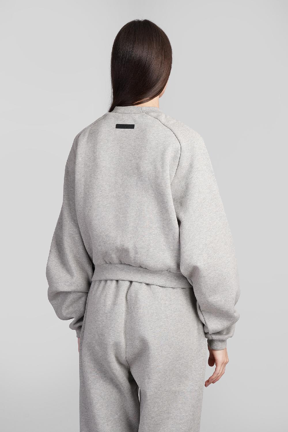 Deliberti Fear of God Essentials Felpa in cotone grigio cod. 409710 - Deliberti The Luxury Shopping Offerta San Valentino