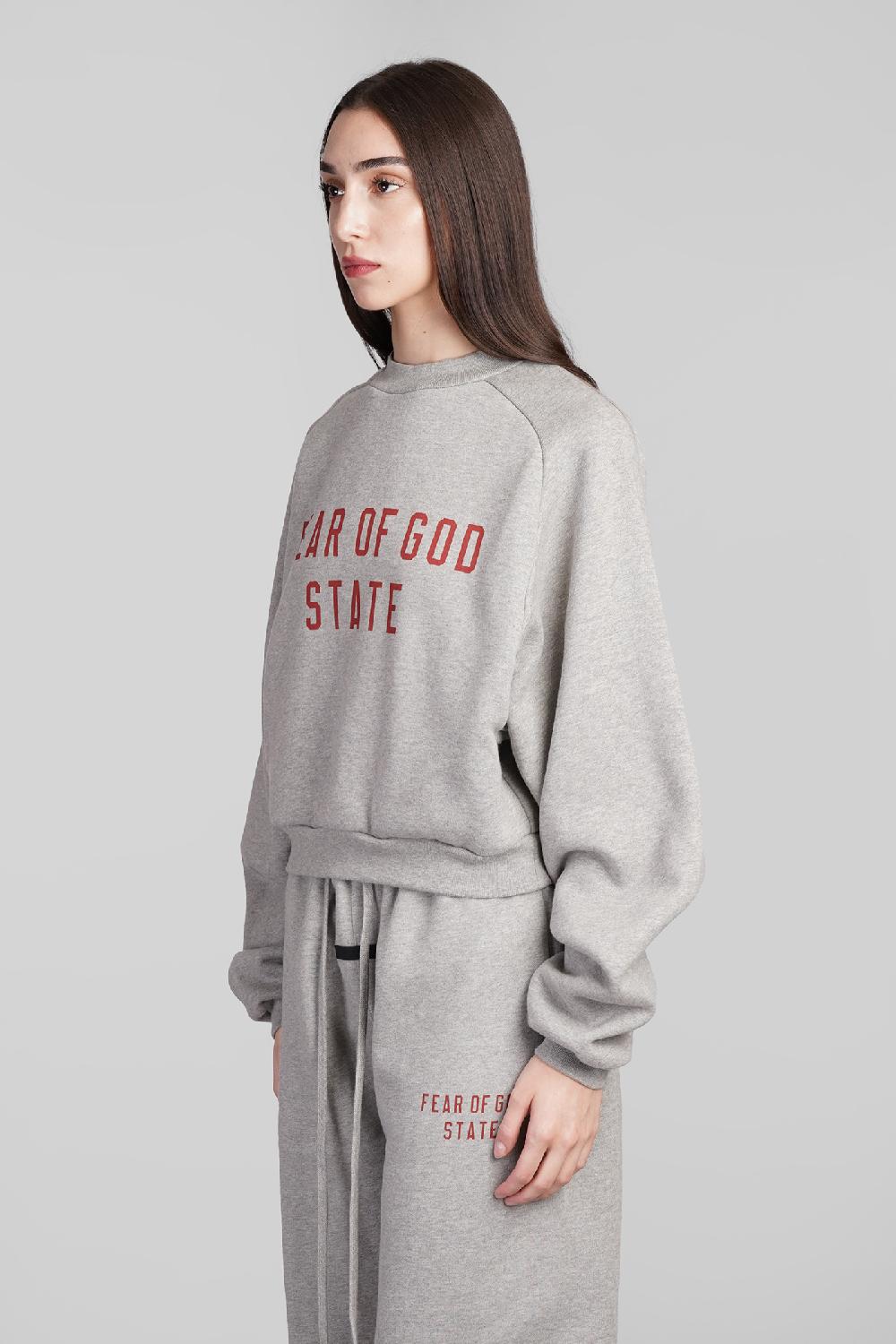 Deliberti Fear of God Essentials Felpa in cotone grigio cod. 409710 - Deliberti The Luxury Shopping Offerta San Valentino