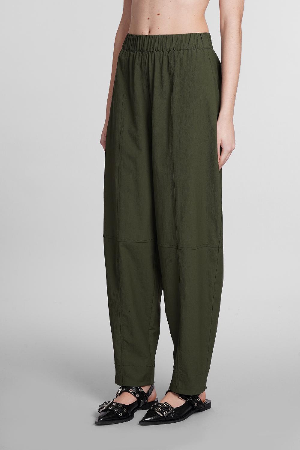 Deliberti Ganni Pantalone in cotone verde cod. 397203 - Deliberti The Luxury Shopping Smaltimento dello stoccaggio