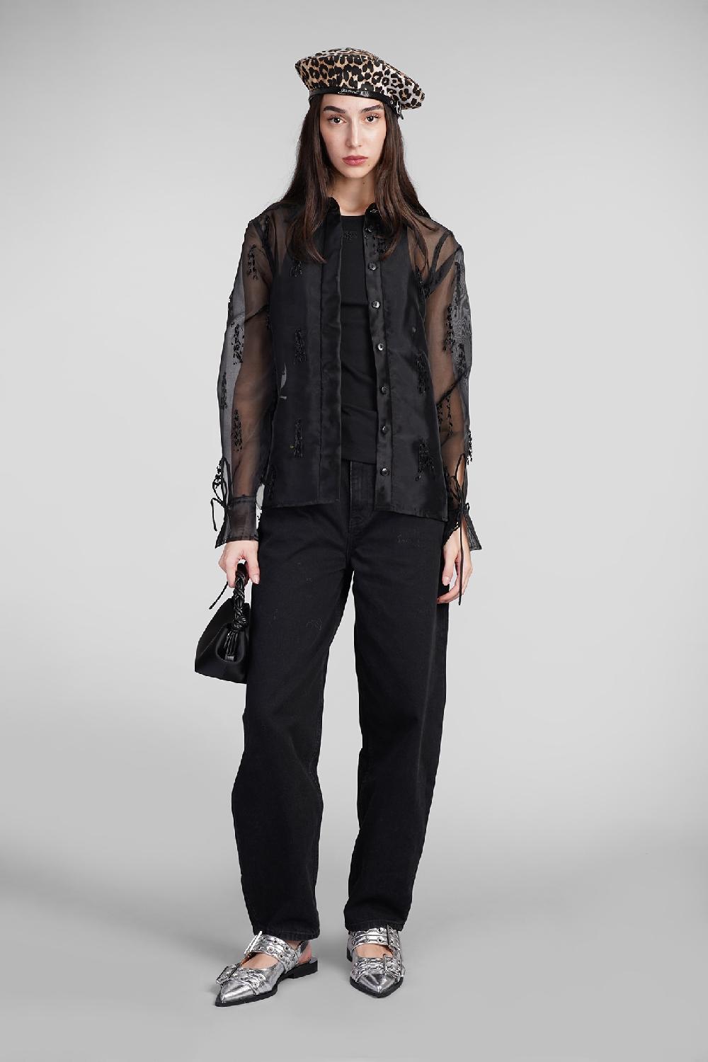 Deliberti Ganni Canotta in cotone nero cod. 397185 - Deliberti The Luxury Shopping Vendita calda