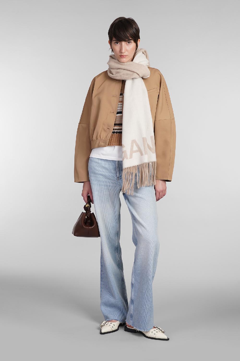 Deliberti Ganni Giacca casual in poliestere beige cod. 403434 - Deliberti The Luxury Shopping Offerta migliore