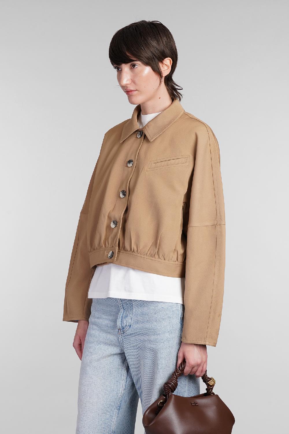 Deliberti Ganni Giacca casual in poliestere beige cod. 403434 - Deliberti The Luxury Shopping Offerta migliore