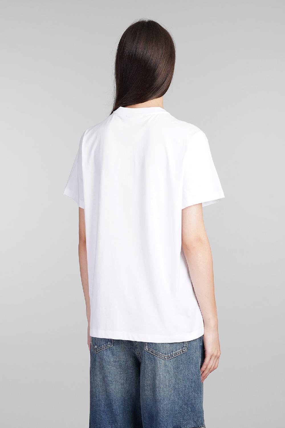 Deliberti Ganni T-shirt in cotone bianco cod. 409915 - Deliberti The Luxury Shopping Latest fashion