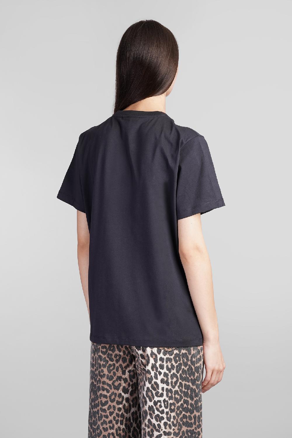 Deliberti Ganni T-shirt in cotone nero cod. 409916 - Deliberti The Luxury Shopping Online Outlet