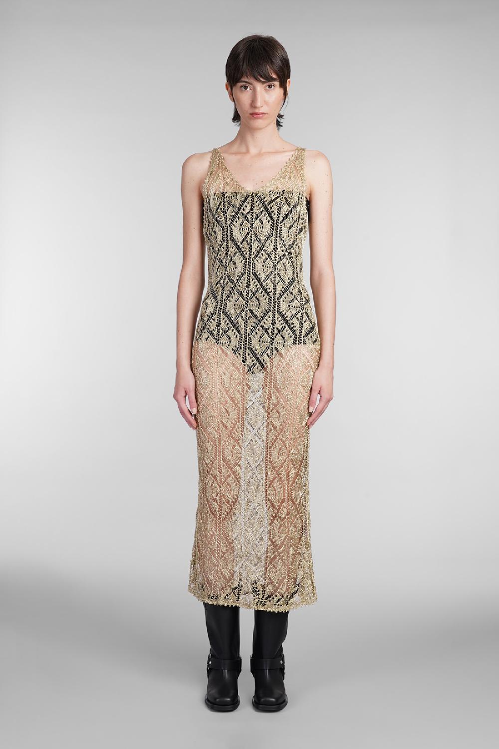 Deliberti Ganni Abito in viscosa oro cod. 403438 - Deliberti The Luxury Shopping