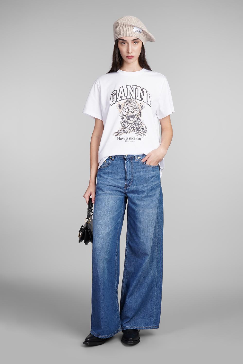 Deliberti Ganni T-shirt in cotone bianco cod. 409918 - Deliberti The Luxury Shopping Nuovi prodotti