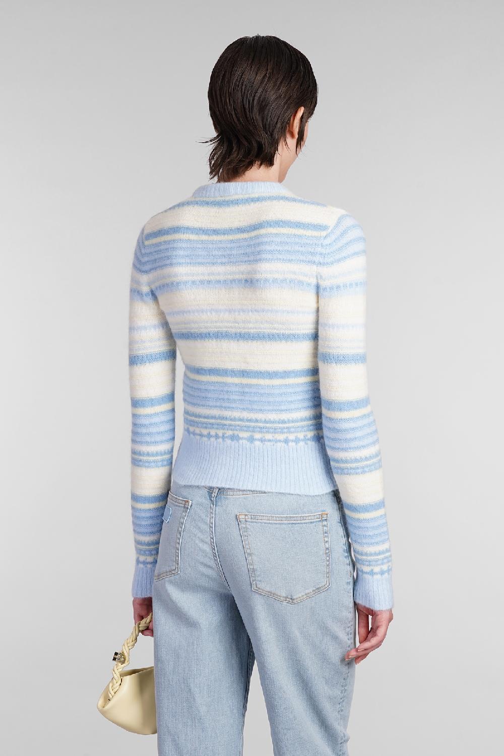 Deliberti Ganni Cardigan in lana celeste cod. 403441 - Deliberti The Luxury Shopping Offerte giornaliere