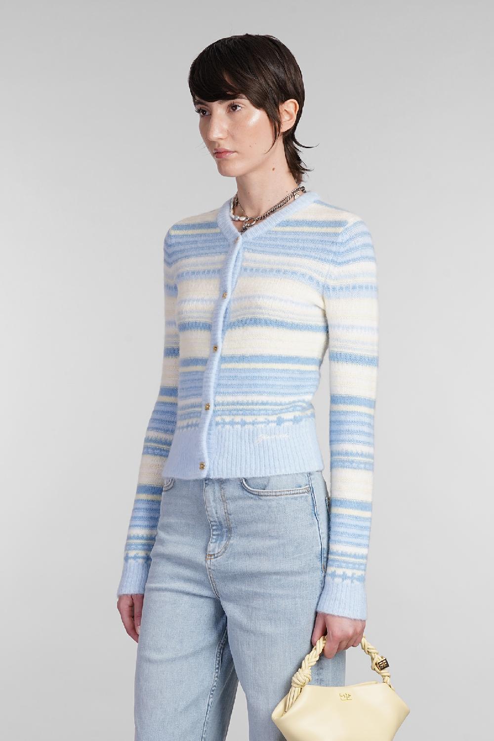 Deliberti Ganni Cardigan in lana celeste cod. 403441 - Deliberti The Luxury Shopping Offerte giornaliere