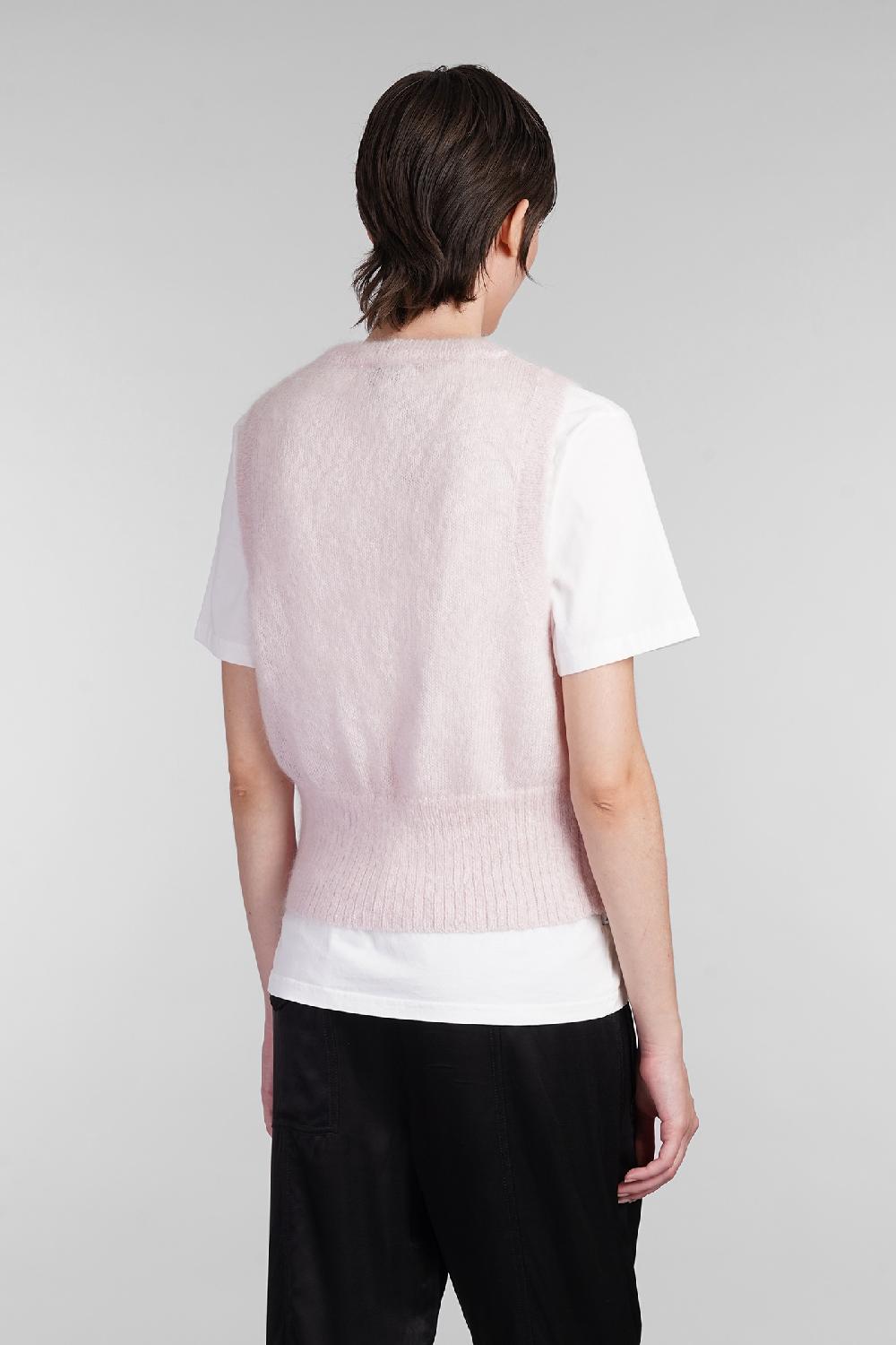 Deliberti Ganni Gilet in mohair rosa cod. 403443 - Deliberti The Luxury Shopping Prezzo basso