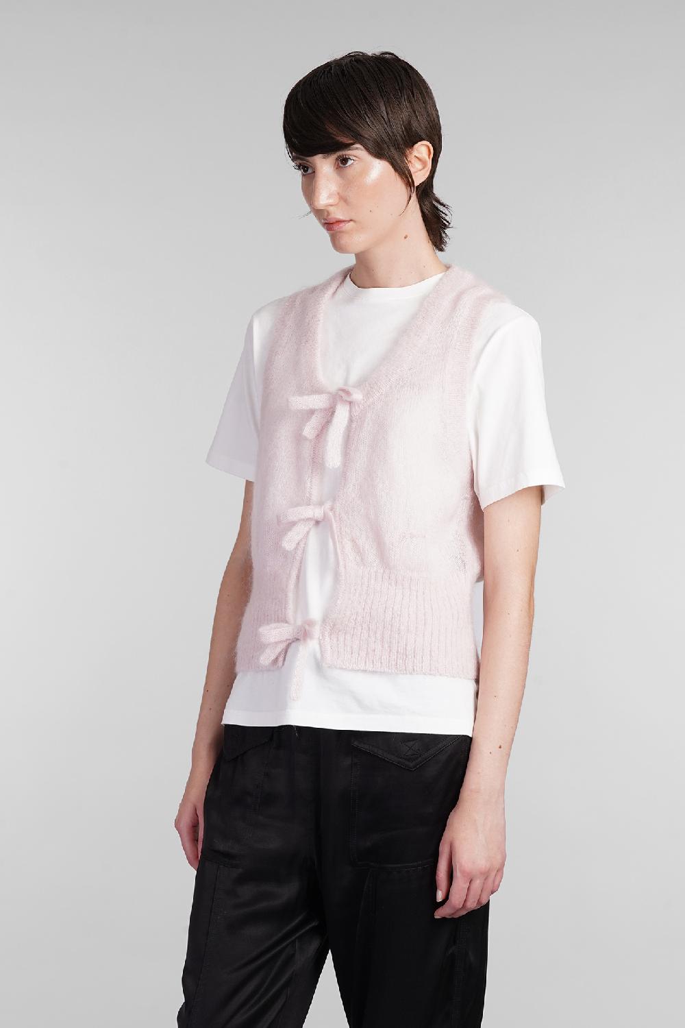 Deliberti Ganni Gilet in mohair rosa cod. 403443 - Deliberti The Luxury Shopping Prezzo basso