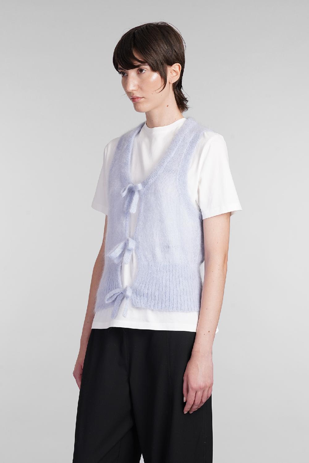 Deliberti Ganni Gilet in mohair celeste cod. 403444 - Deliberti The Luxury Shopping Offerta settimanale