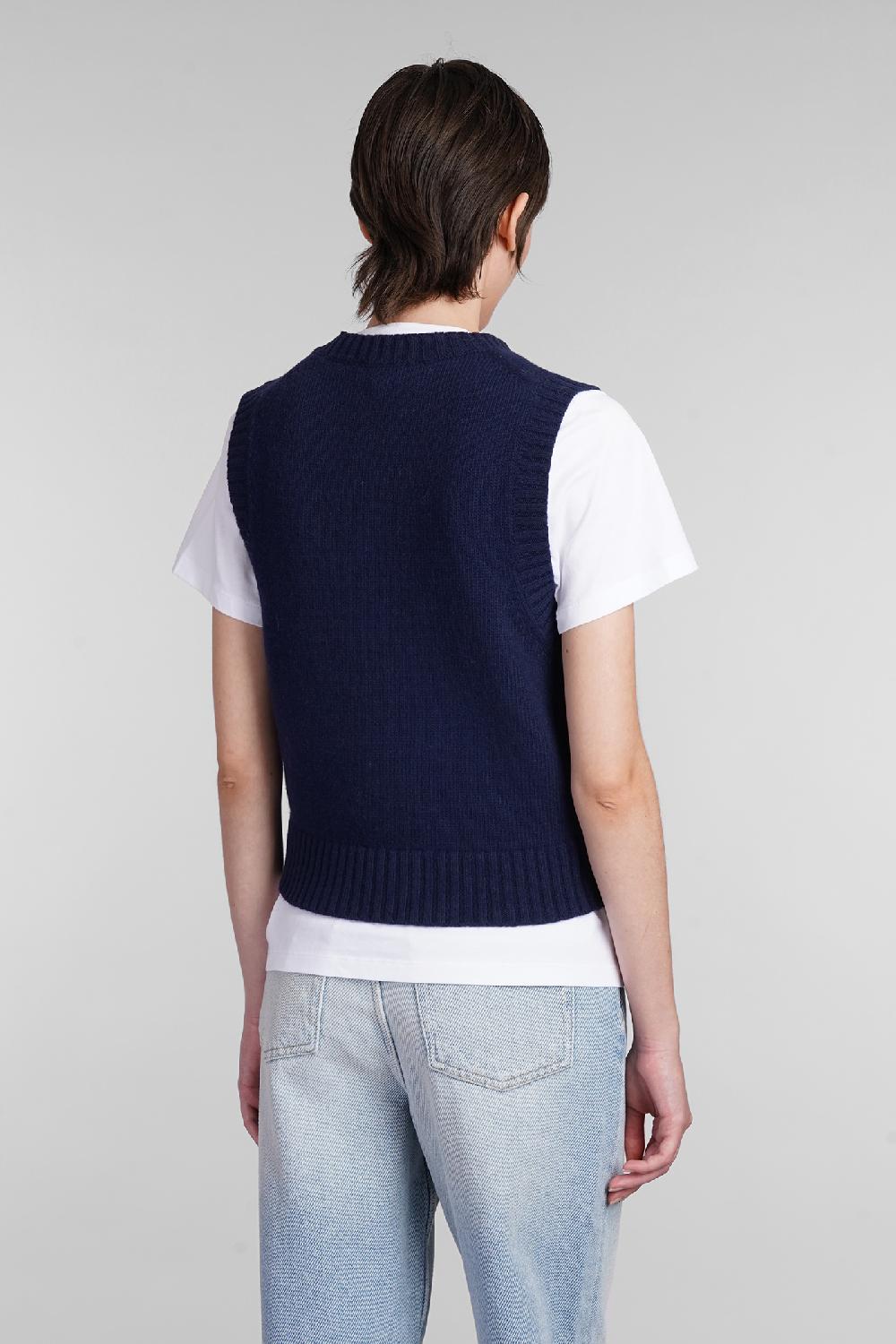 Deliberti Ganni Gilet in lana blu cod. 403447 - Deliberti The Luxury Shopping Ultimi tre giorni