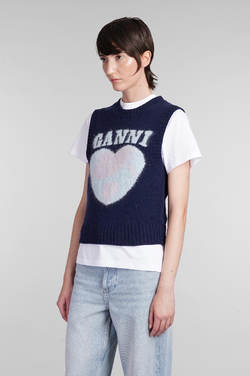 Deliberti Ganni Gilet in lana blu cod. 403447 - Deliberti The Luxury Shopping Ultimi tre giorni
