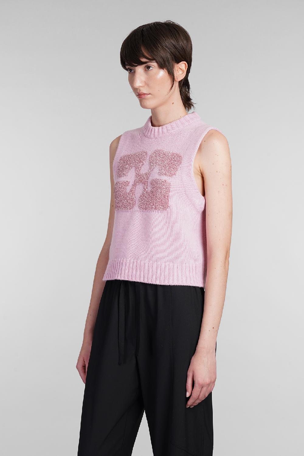 Deliberti Ganni Gilet in lana rosa cod. 403448 - Deliberti The Luxury Shopping ACQUISTA ORA