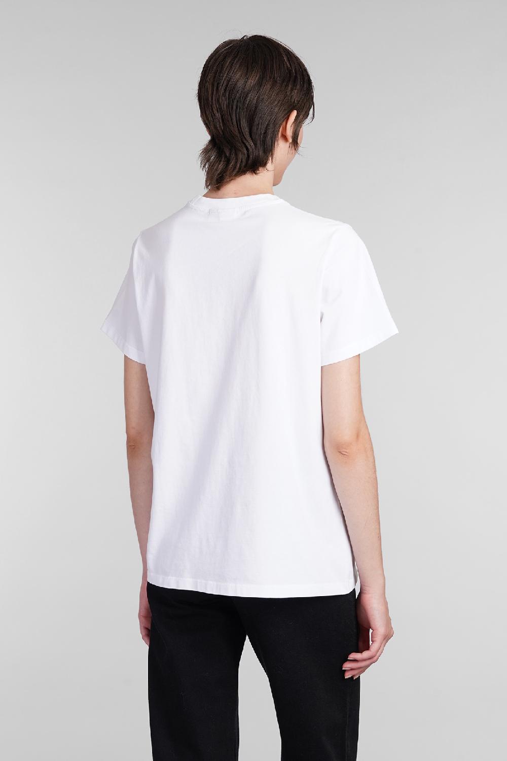 Deliberti Ganni T-shirt in cotone bianco cod. 403451 - Deliberti The Luxury Shopping Fino al 60% di sconto