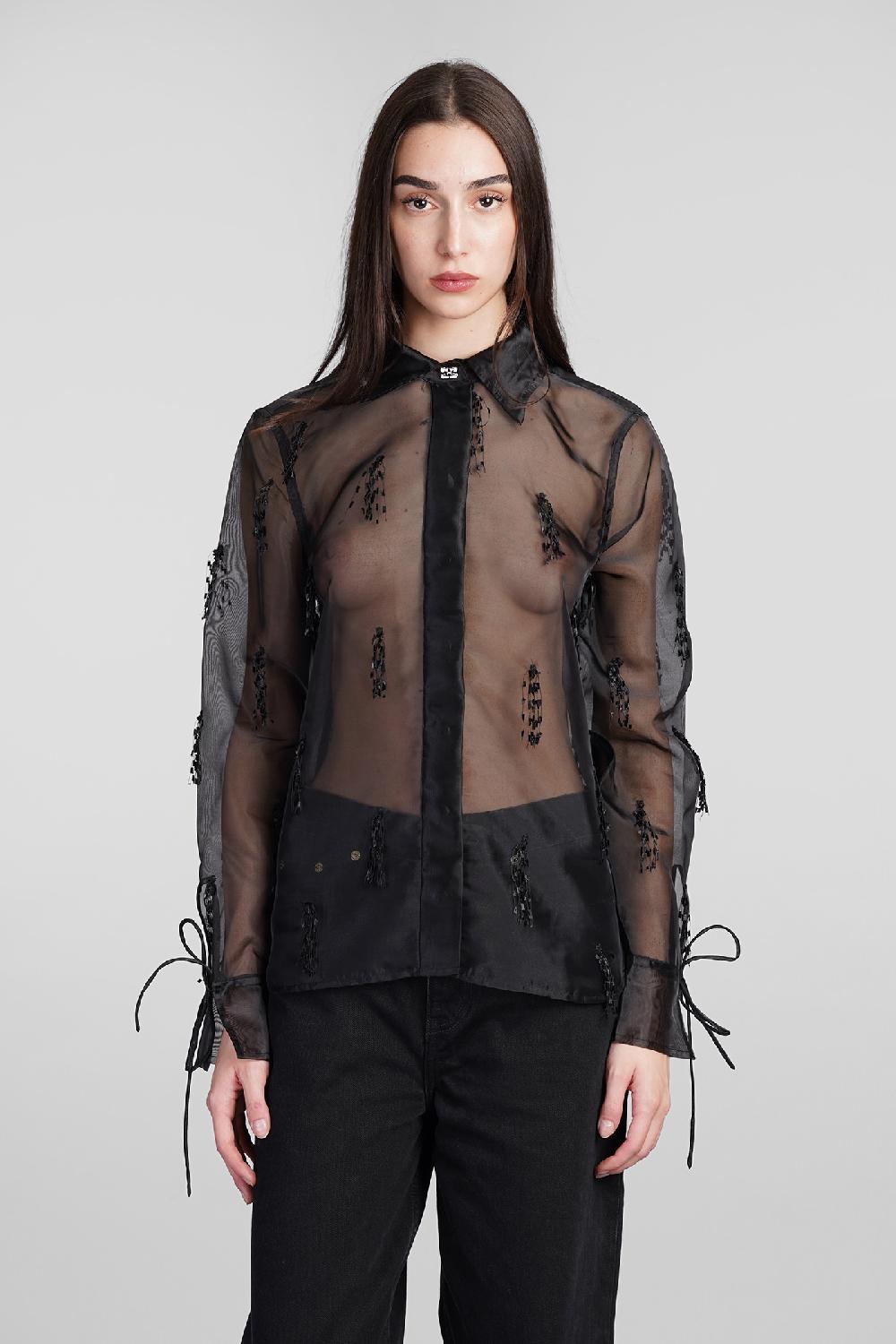 Deliberti Ganni Camicia in poliestere nero cod. 409933 - Deliberti The Luxury Shopping