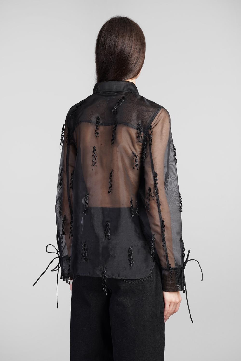 Deliberti Ganni Camicia in poliestere nero cod. 409933 - Deliberti The Luxury Shopping Offerta speciale della fabbrica