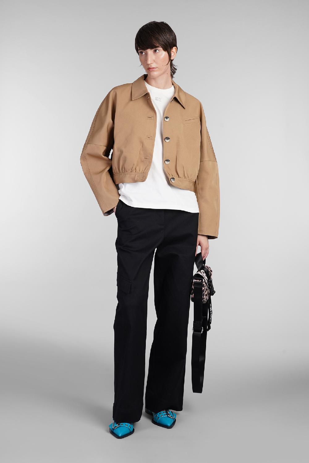 Deliberti Ganni T-shirt in cotone beige cod. 403453 - Deliberti The Luxury Shopping Fino al 55% di sconto