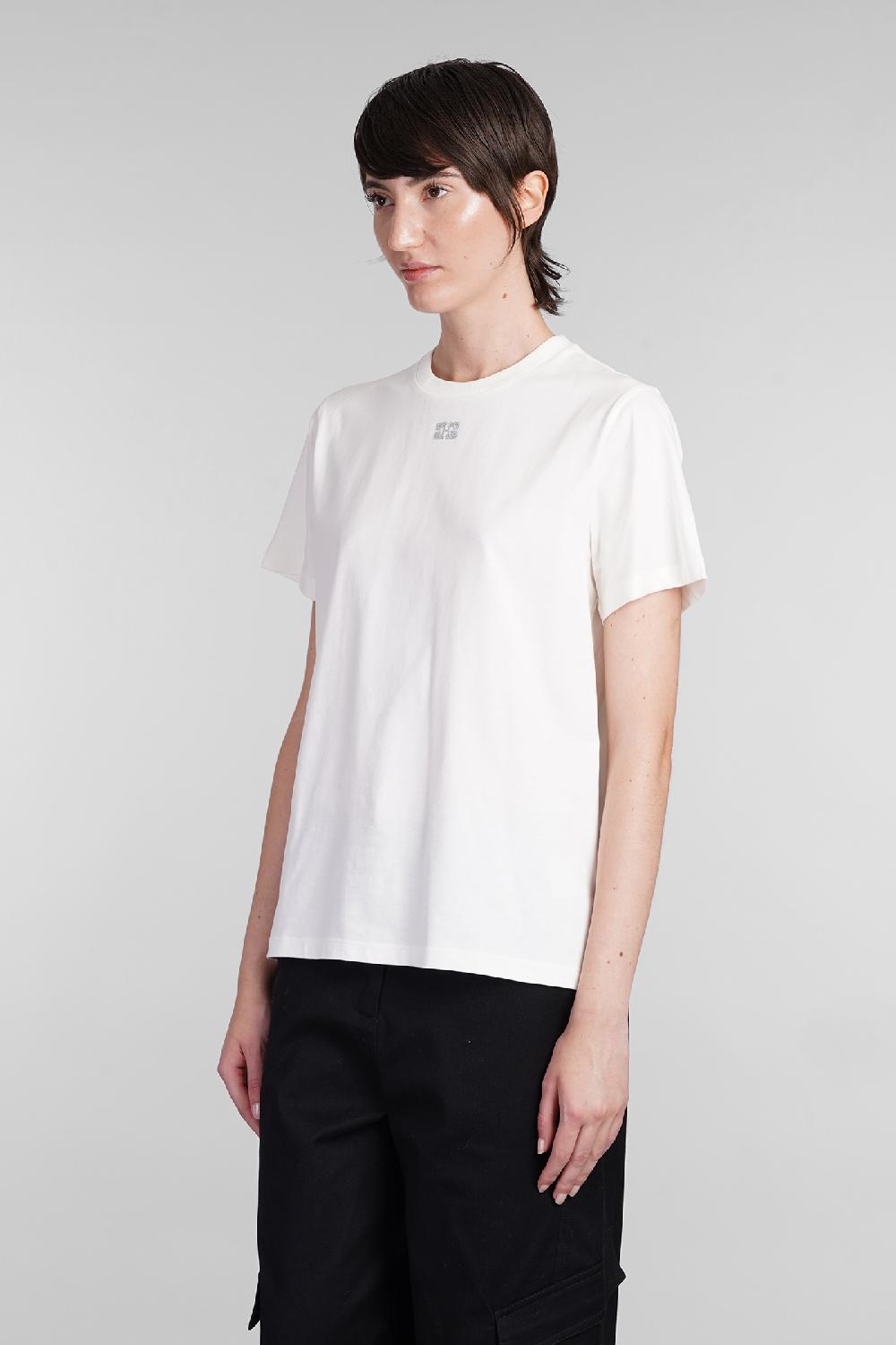 Deliberti Ganni T-shirt in cotone beige cod. 403453 - Deliberti The Luxury Shopping Fino al 55% di sconto