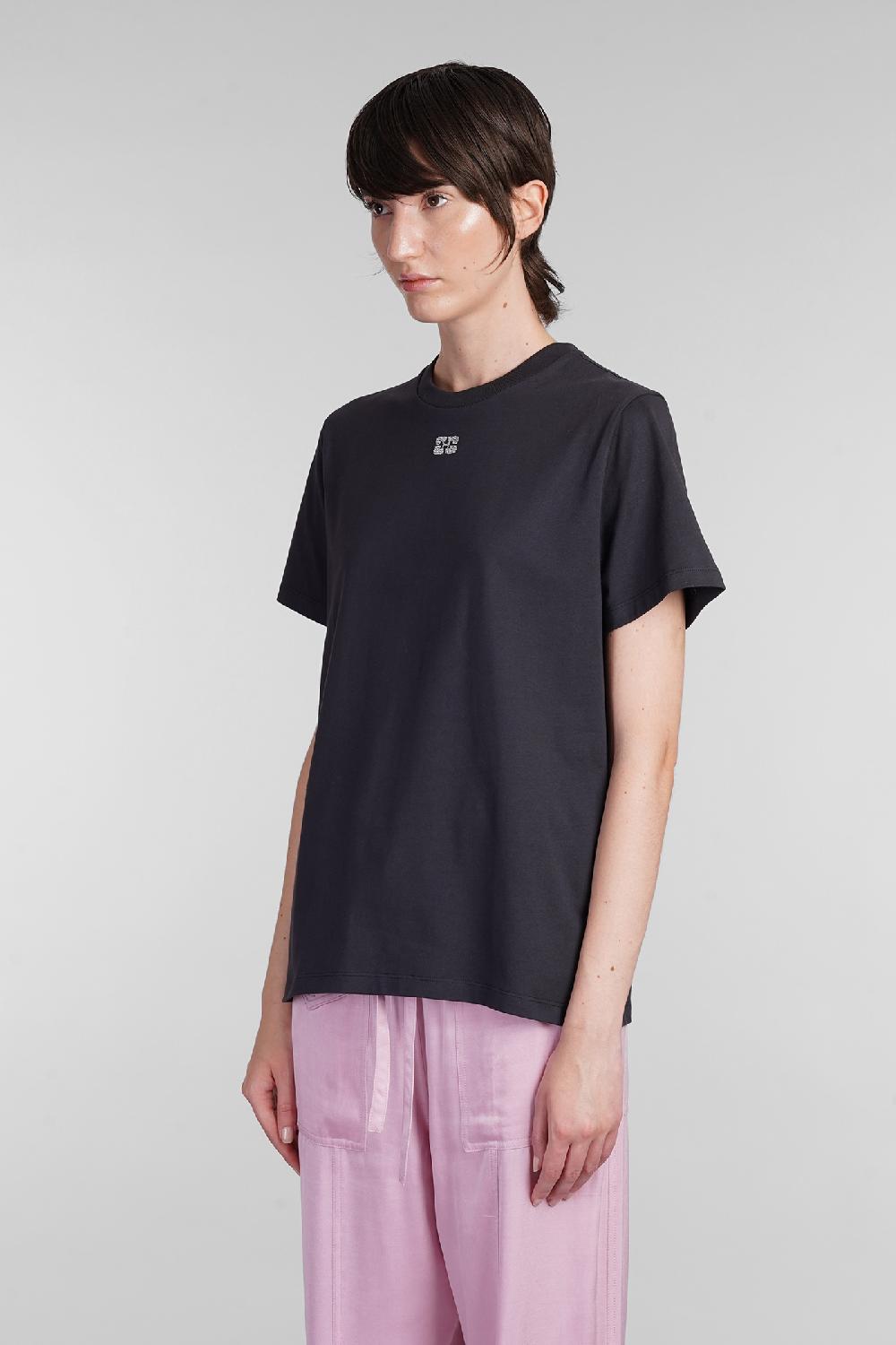 Deliberti Ganni T-shirt in cotone nero cod. 403454 - Deliberti The Luxury Shopping Solo un giorno rimasto