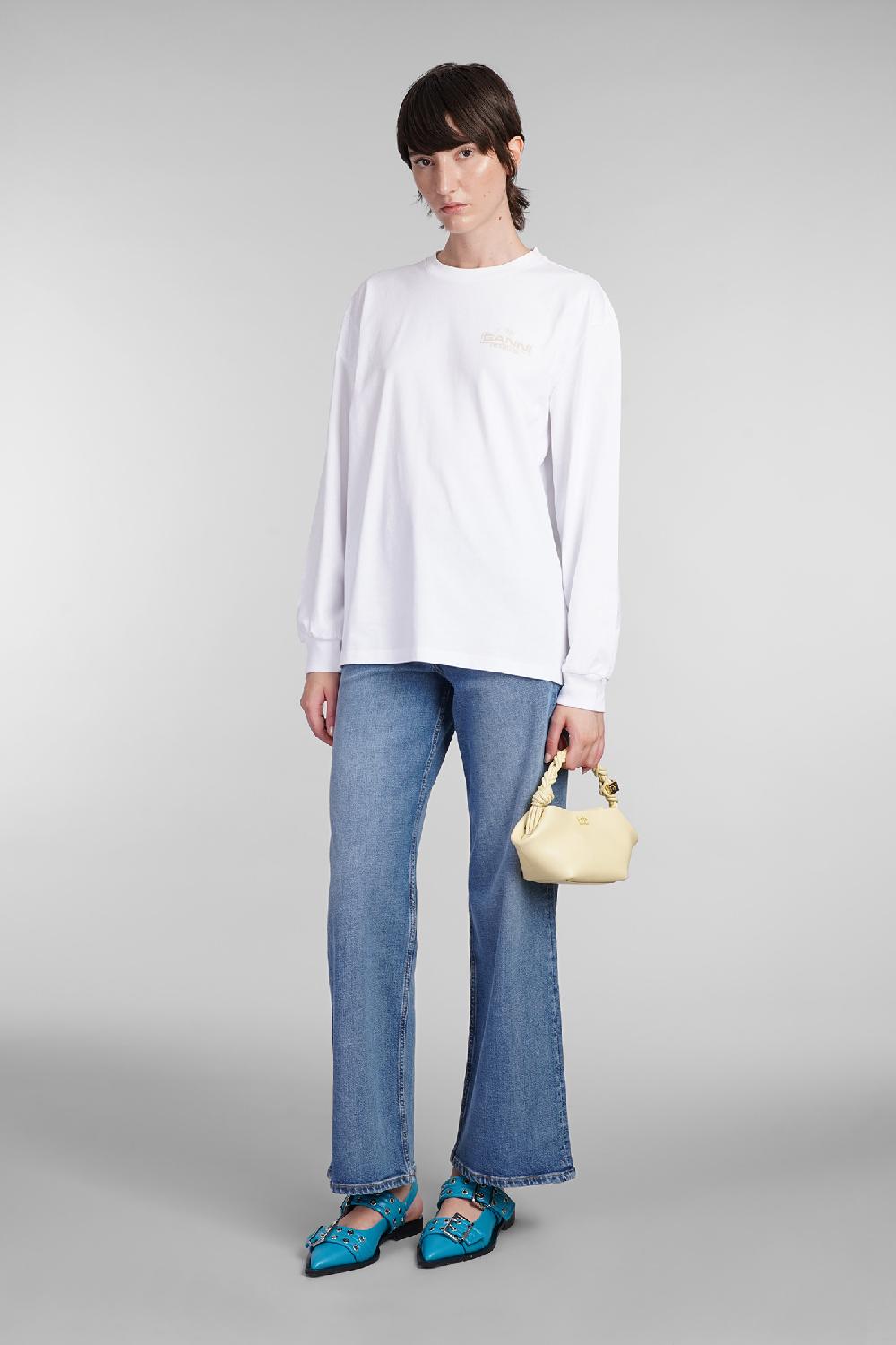 Deliberti Ganni T-shirt in cotone bianco cod. 403456 - Deliberti The Luxury Shopping Trasporto libero internazionale