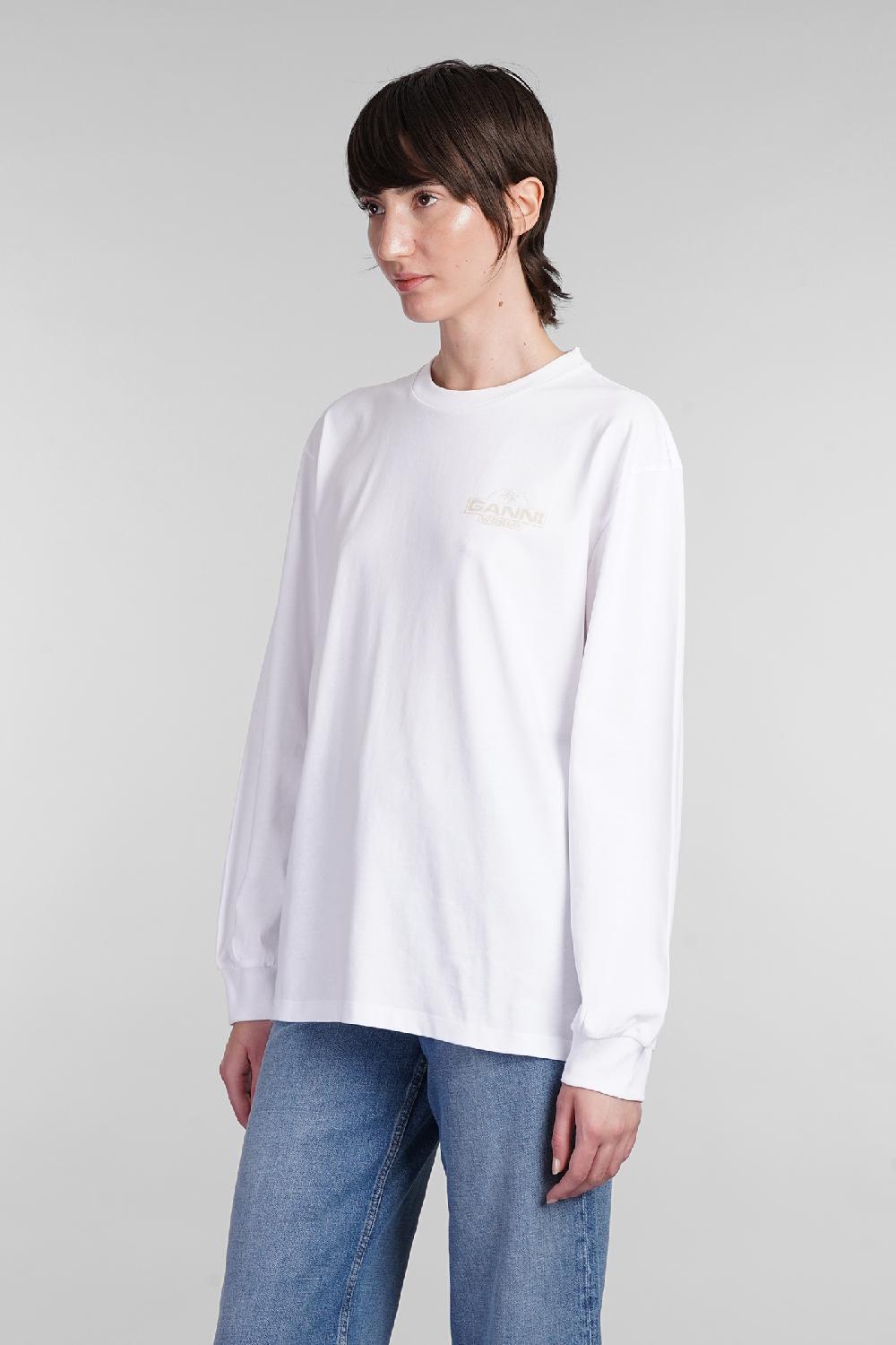 Deliberti Ganni T-shirt in cotone bianco cod. 403456 - Deliberti The Luxury Shopping Trasporto libero internazionale