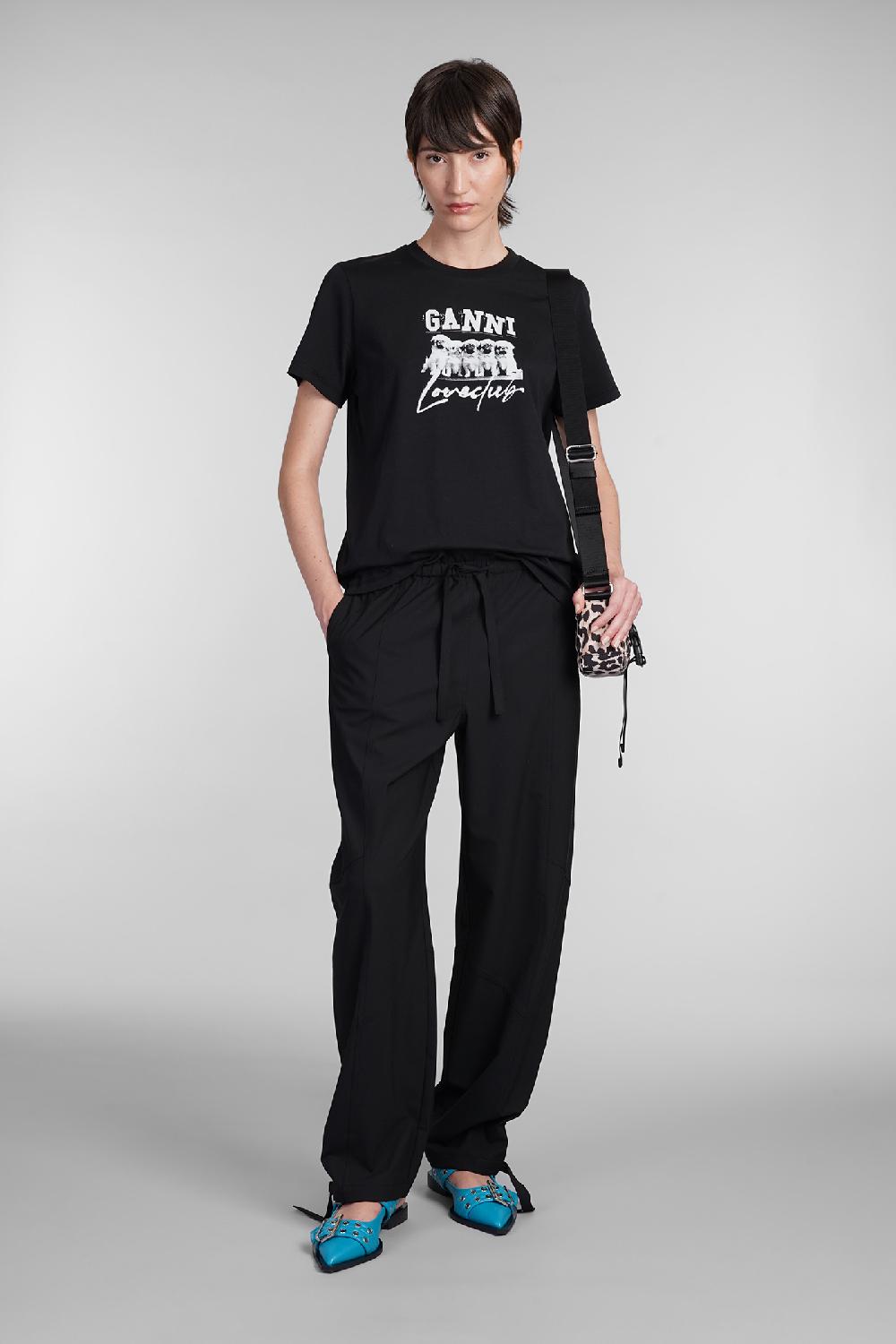 Deliberti Ganni T-shirt in cotone nero cod. 403458 - Deliberti The Luxury Shopping Limitato a 3 giorni