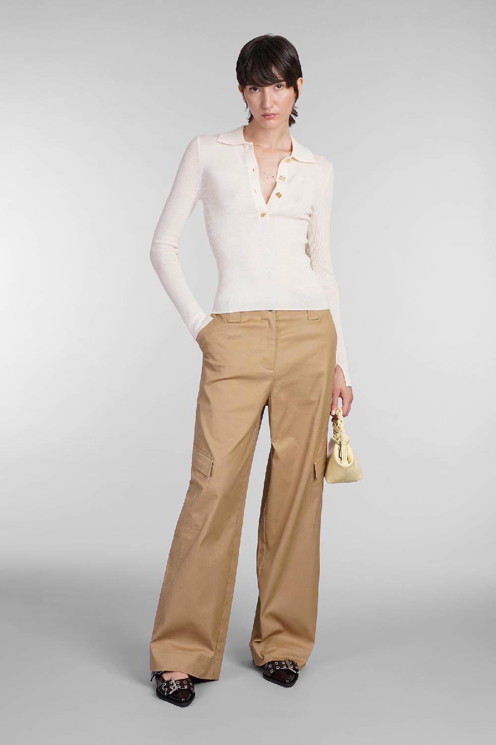Deliberti Ganni Polo in lana beige cod. 403417 - Deliberti The Luxury Shopping Black Friday Prezzi