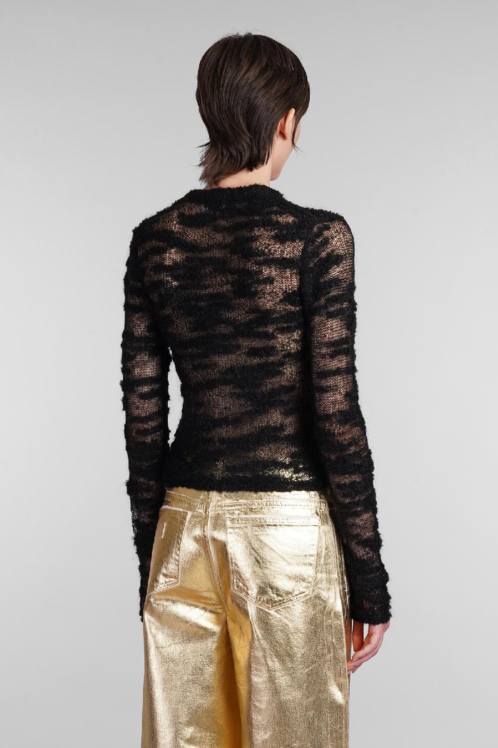 Deliberti Ganni Cardigan in mohair nero cod. 403420 - Deliberti The Luxury Shopping 50% di sconto per tempo limitato