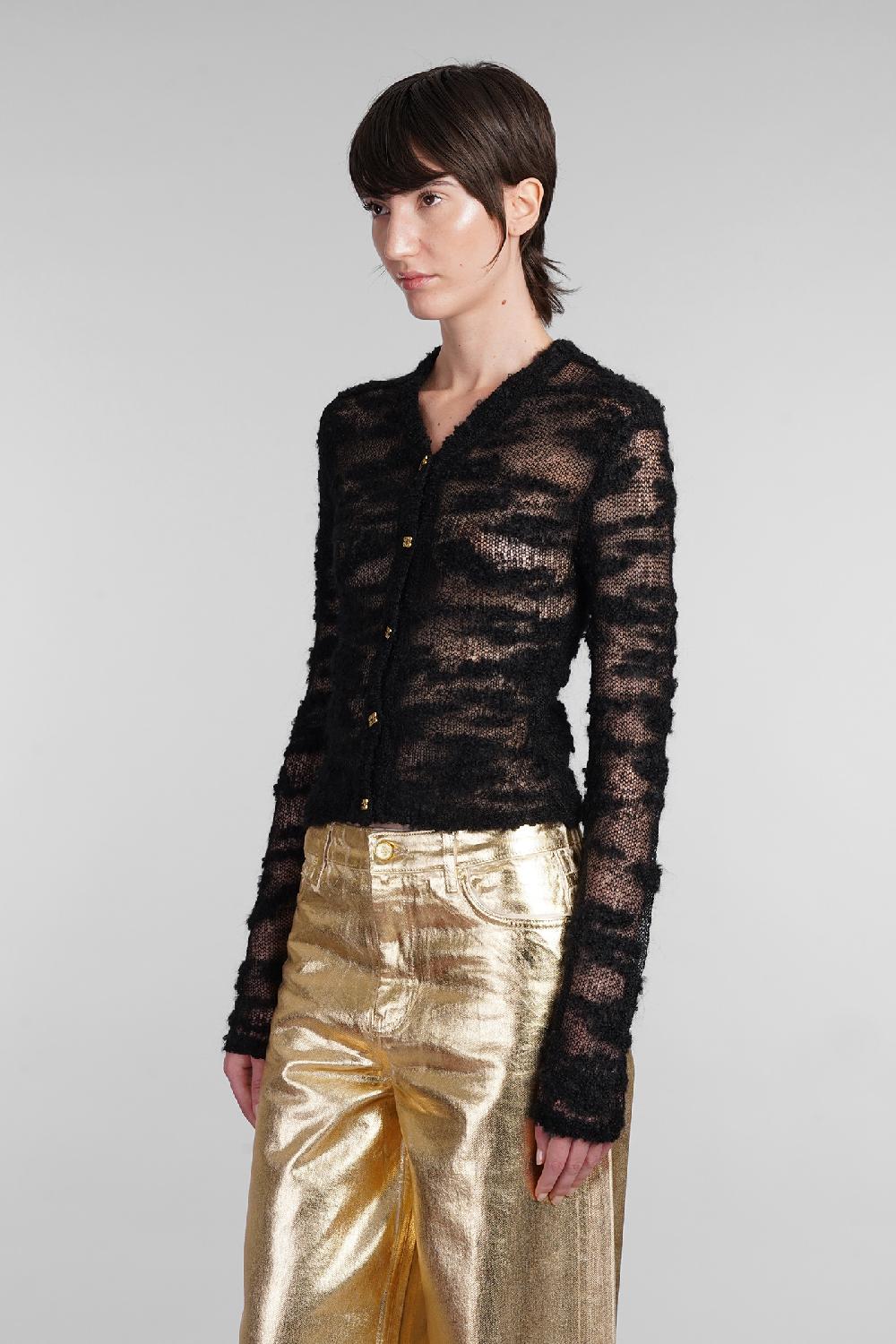 Deliberti Ganni Cardigan in mohair nero cod. 403420 - Deliberti The Luxury Shopping 50% di sconto per tempo limitato