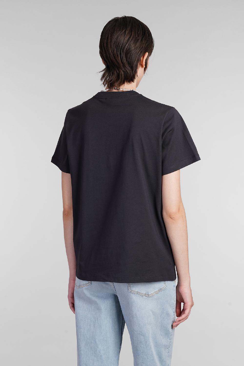 Deliberti Ganni T-shirt in cotone nero cod. 403421 - Deliberti The Luxury Shopping Sconti questo mese