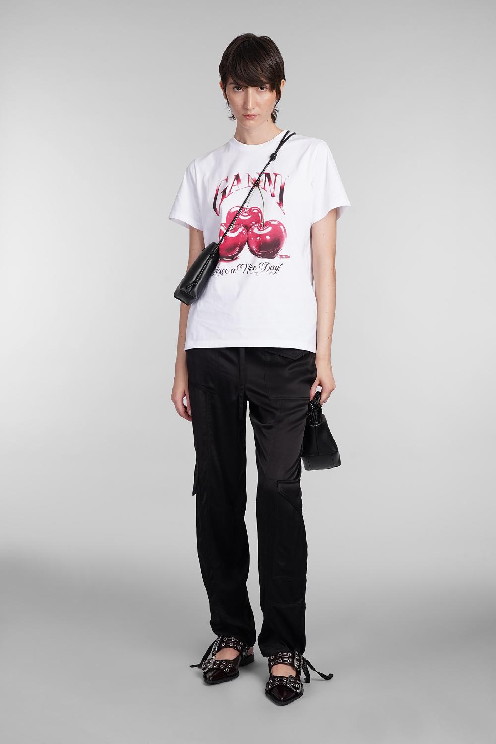 Deliberti Ganni T-shirt in cotone bianco cod. 403422 - Deliberti The Luxury Shopping 2025