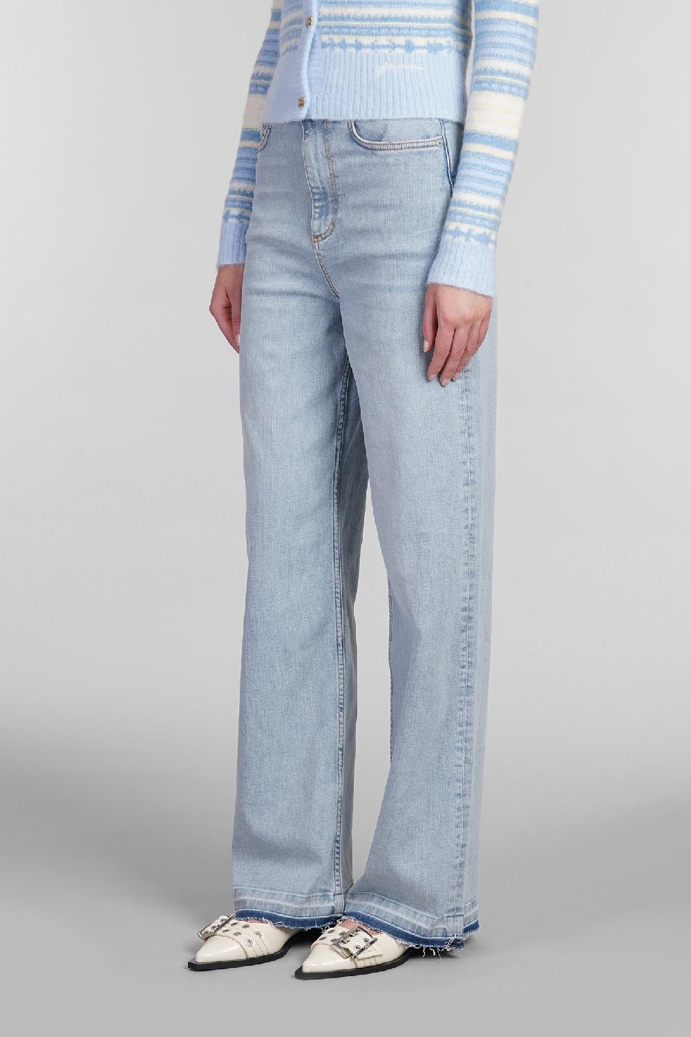 Deliberti Ganni Jeans andi in cotone blu cod. 403486 - Deliberti The Luxury Shopping Italia