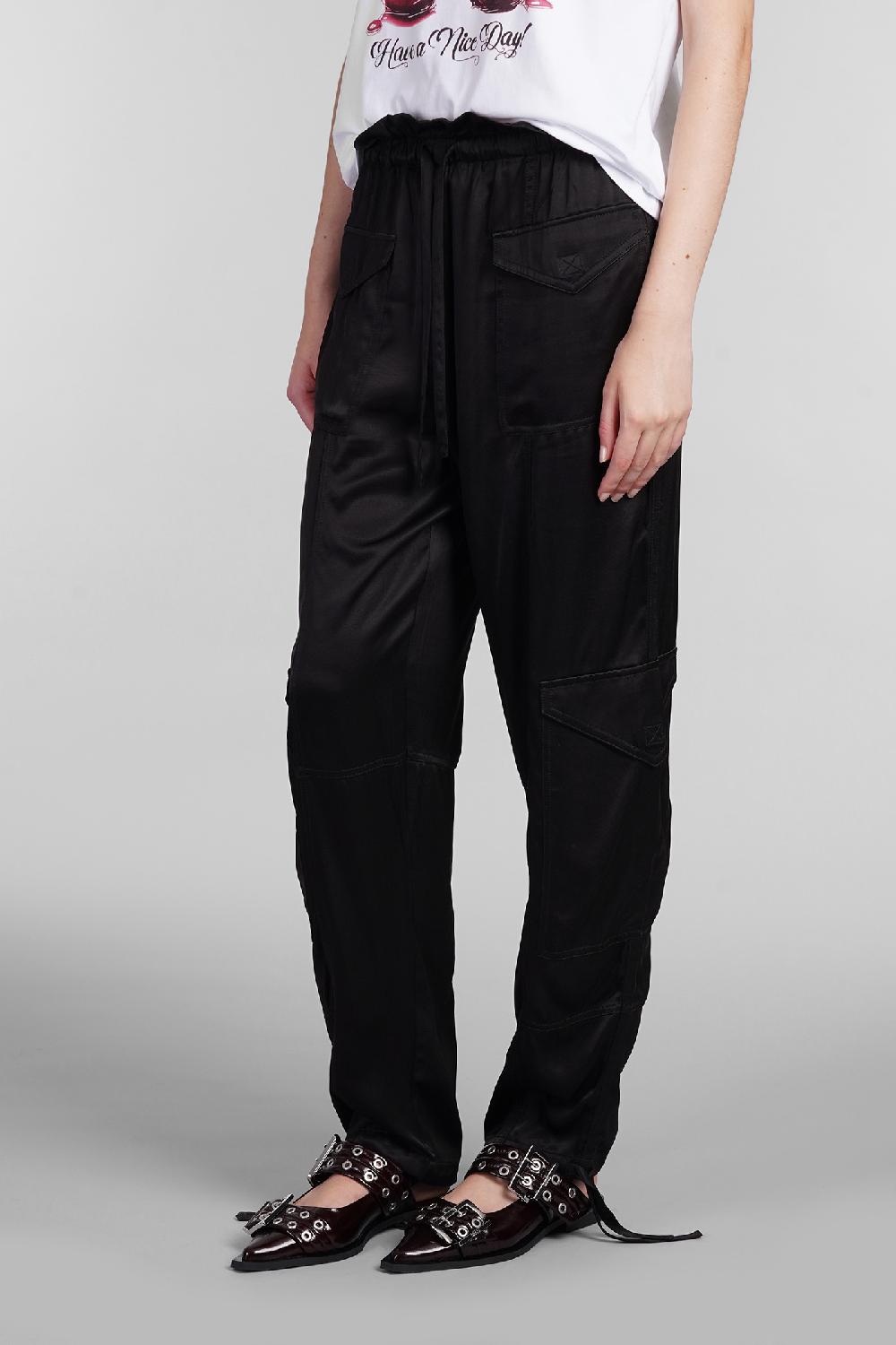 Deliberti Ganni Pantalone in viscosa nera cod. 403489 - Deliberti The Luxury Shopping Promozione