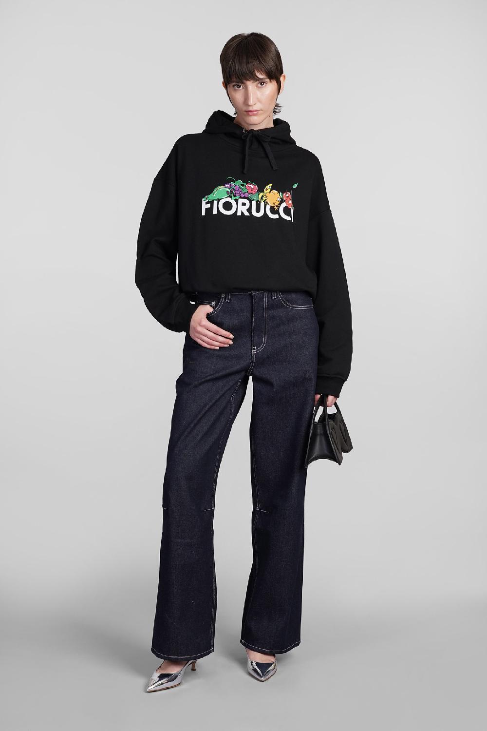 Deliberti Fiorucci Felpa in cotone nero cod. 401884 - Deliberti The Luxury Shopping Negozi Online
