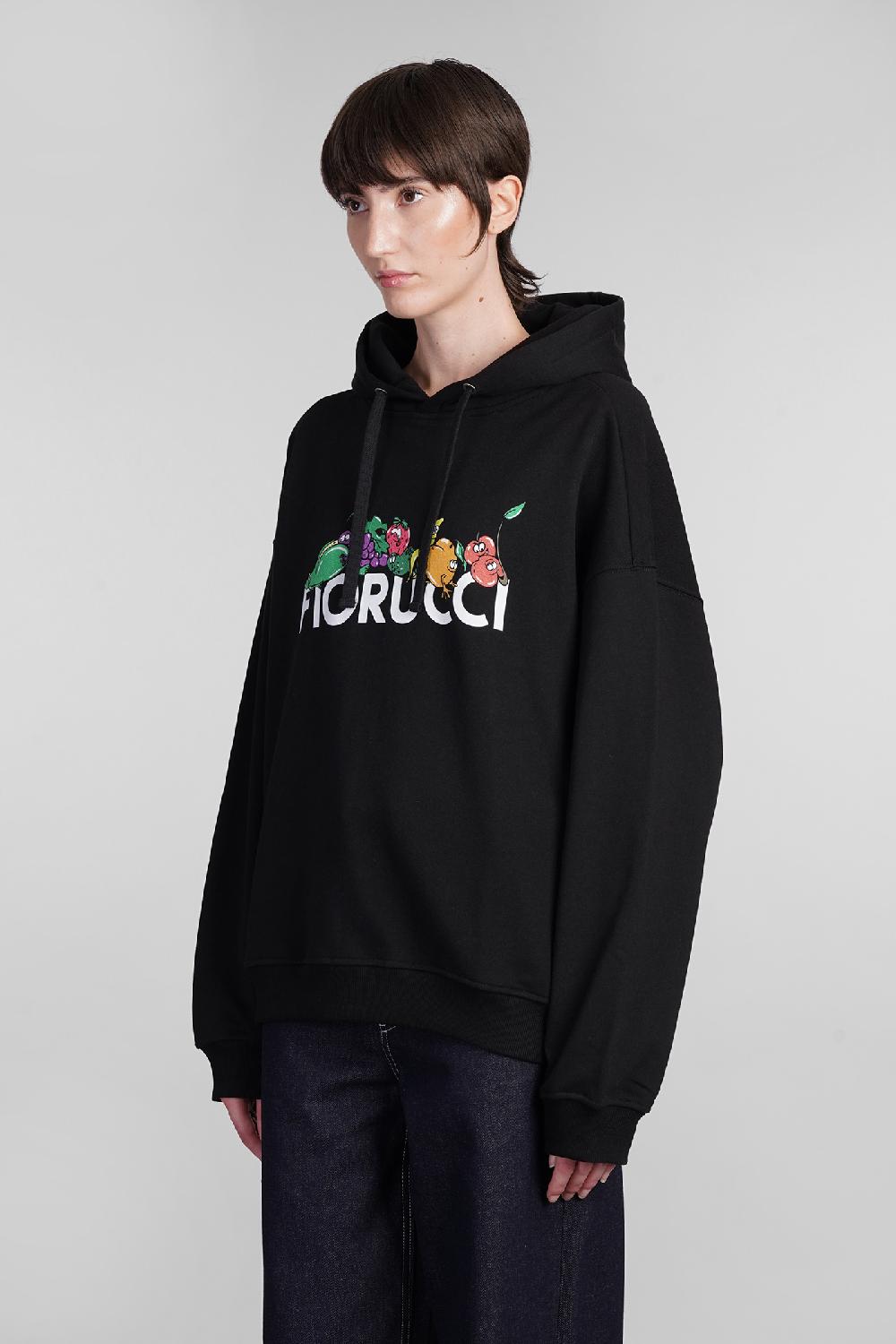 Deliberti Fiorucci Felpa in cotone nero cod. 401884 - Deliberti The Luxury Shopping Negozi Online