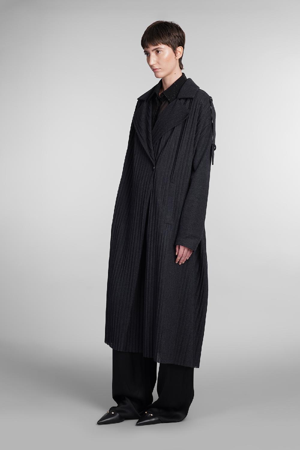 Deliberti Giorgio Armani Trench in lana grigia cod. 403592 - Deliberti The Luxury Shopping Consegna Veloce
