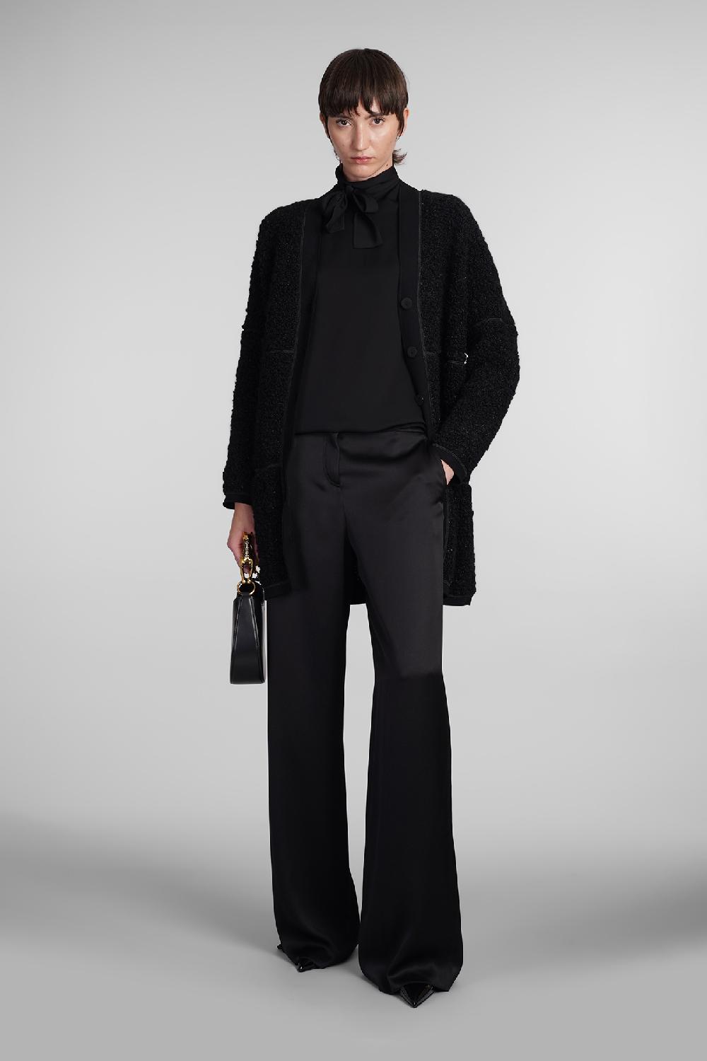 Deliberti Giorgio Armani Pantalone in seta nera cod. 403594 - Deliberti The Luxury Shopping Fino Al -60%