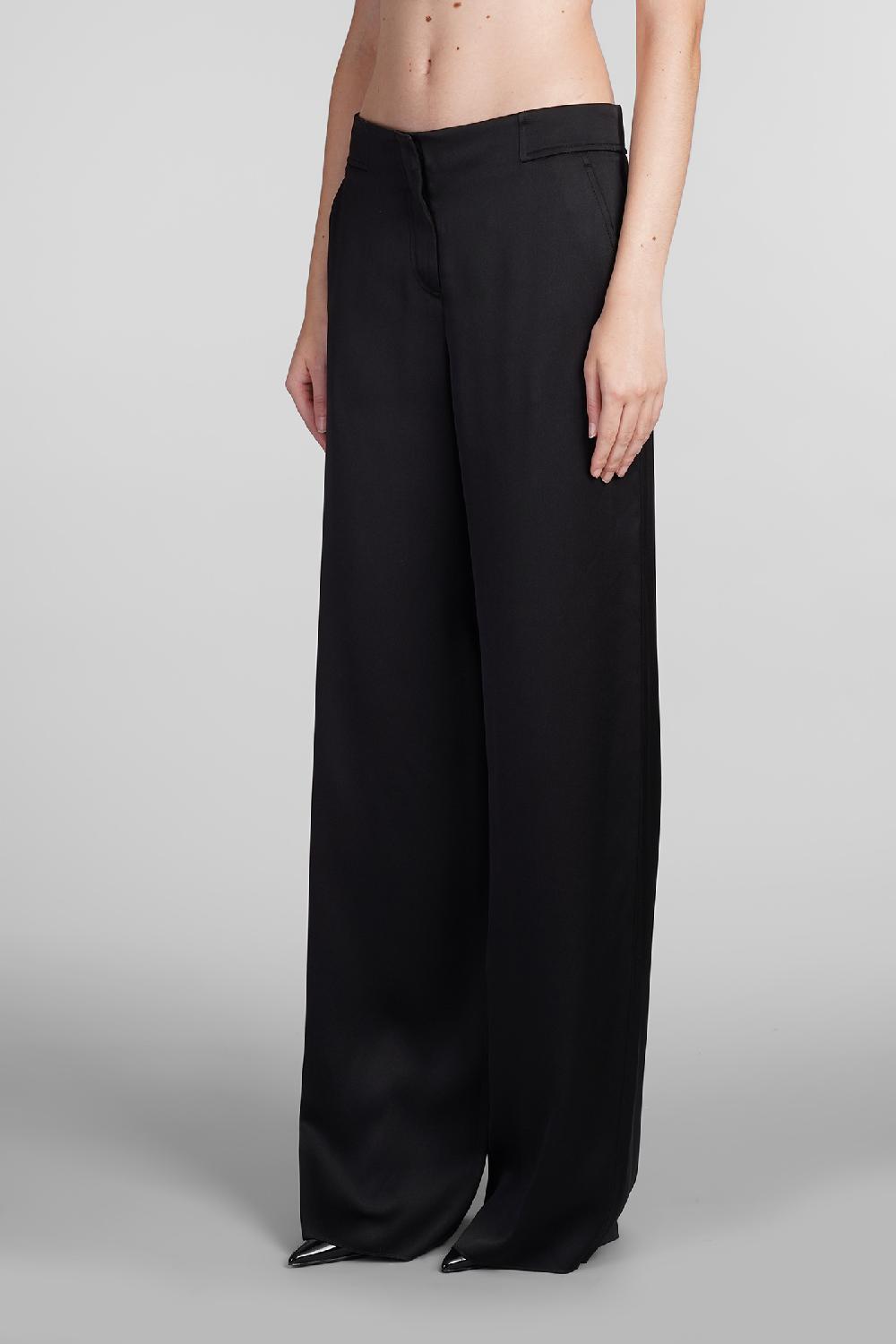 Deliberti Giorgio Armani Pantalone in seta nera cod. 403594 - Deliberti The Luxury Shopping Fino Al -60%