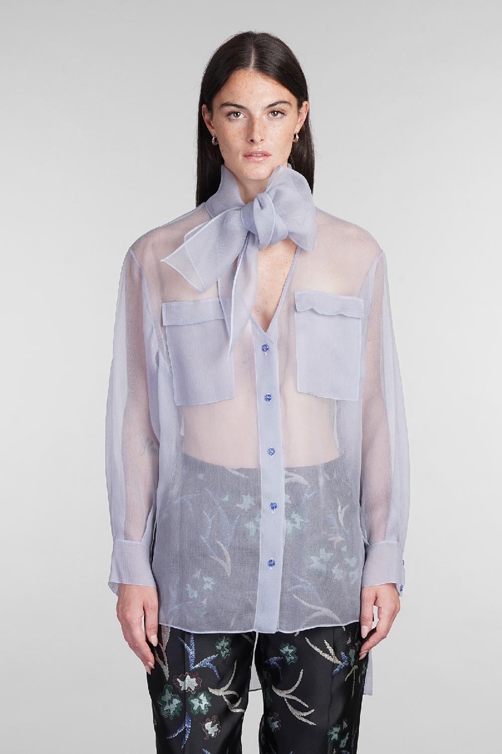 Deliberti Giorgio Armani Camicia in seta celeste cod. 403596 - Deliberti The Luxury Shopping