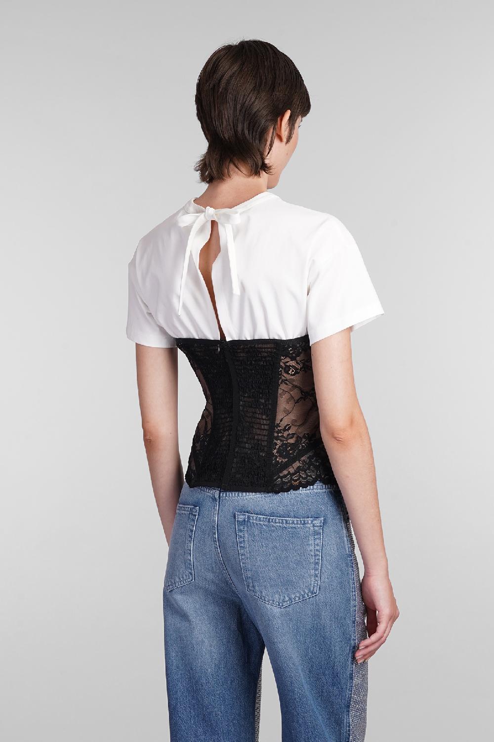 Deliberti Giuseppe di Morabito Topwear in cotone bianco cod. 405031 - Deliberti The Luxury Shopping Vendita Calda
