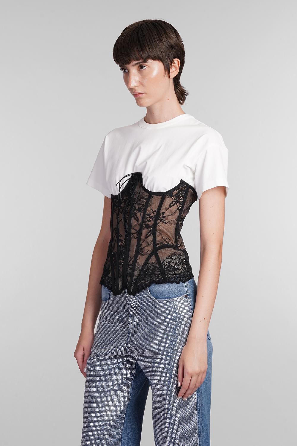 Deliberti Giuseppe di Morabito Topwear in cotone bianco cod. 405031 - Deliberti The Luxury Shopping Vendita Calda