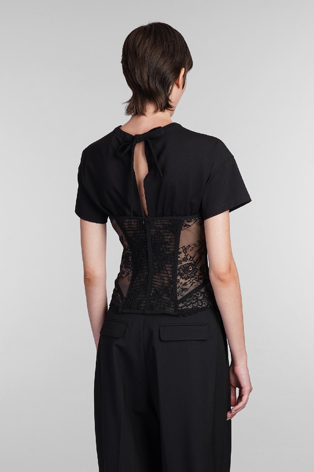 Deliberti Giuseppe di Morabito Topwear in cotone nero cod. 405032 - Deliberti The Luxury Shopping Vendita Economica