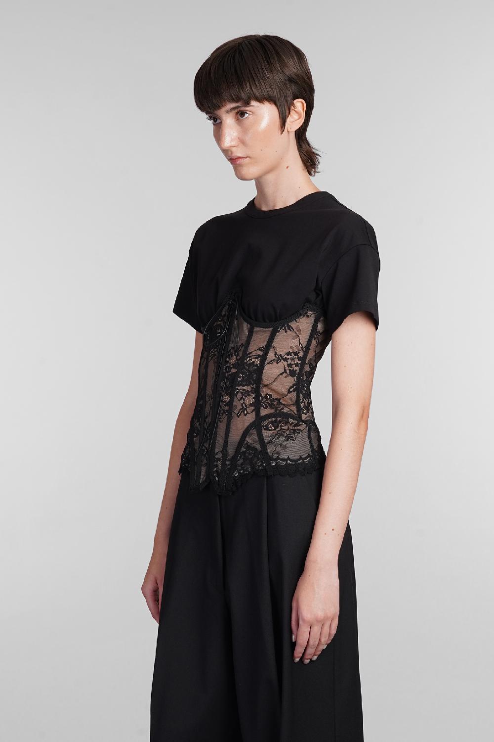 Deliberti Giuseppe di Morabito Topwear in cotone nero cod. 405032 - Deliberti The Luxury Shopping Vendita Economica