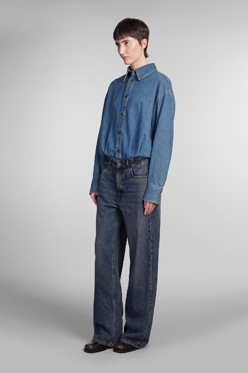 Deliberti Haikure Tuta tessie in cotone blu cod. 409672 - Deliberti The Luxury Shopping Vendite Flash